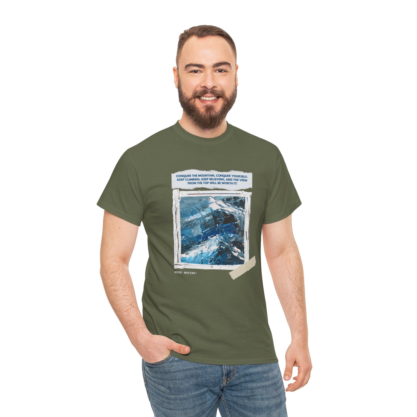 Unisex Motivational T-Shirt – "Climb Your Own Mountain"